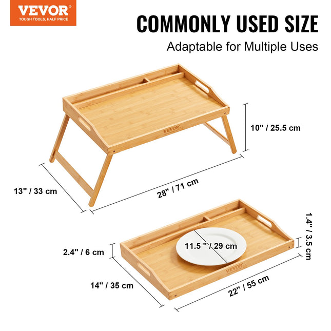 Lovos padėklas-staliukas VEVOR ZM-TP-SKU5, 55 x 35 cm