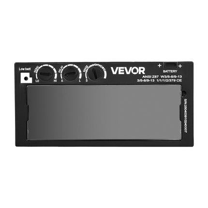 Automatiškai tamsėjantis suvirinimo filtras VEVOR TC108S, 108 x 51 mm