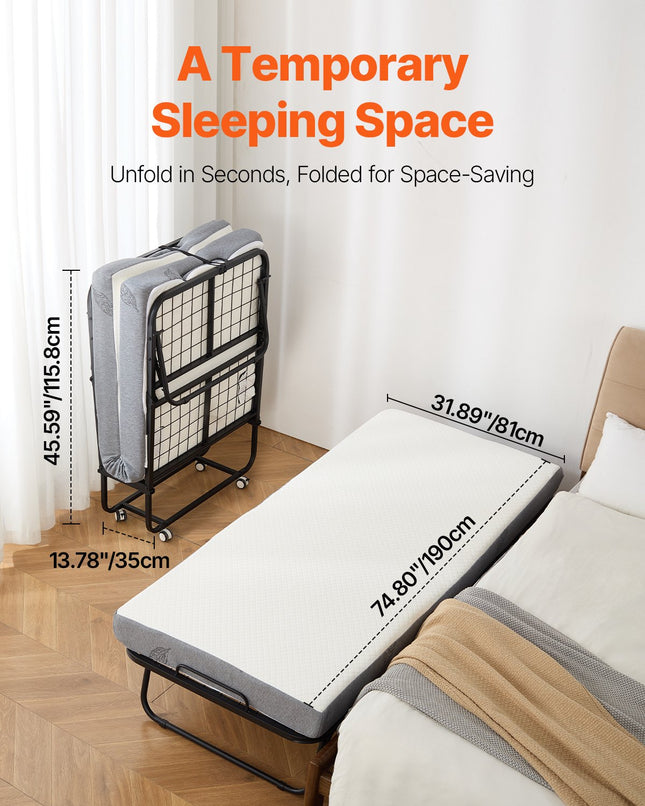 Sulankstoma lova VEVOR SDC-31-1, 79x190 cm