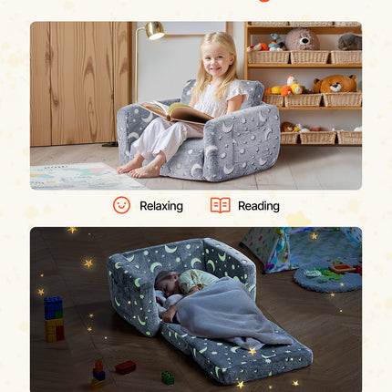 Vaikiška sofa-lova VEVOR SF-1700, šviečianti tamsoje