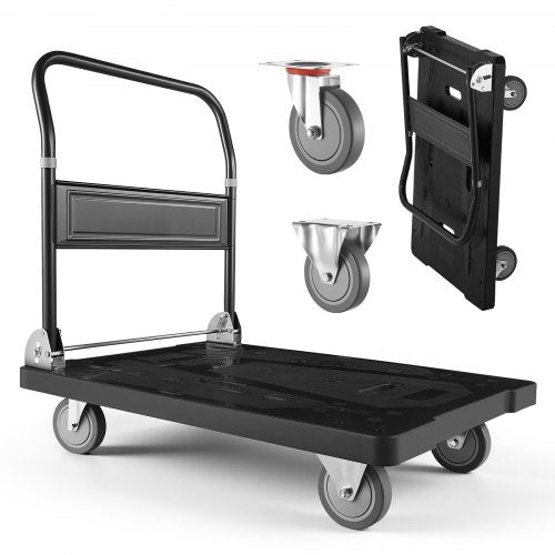 Sulankstomas platforminis vežimėlis VEVOR PH3001PS, 453,6 kg keliamoji galia