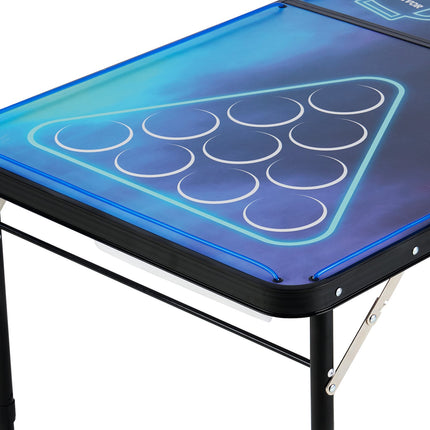 Alaus pingo stalas VEVOR BP-01-LED, 2,4 m ilgio su LED apšvietimu