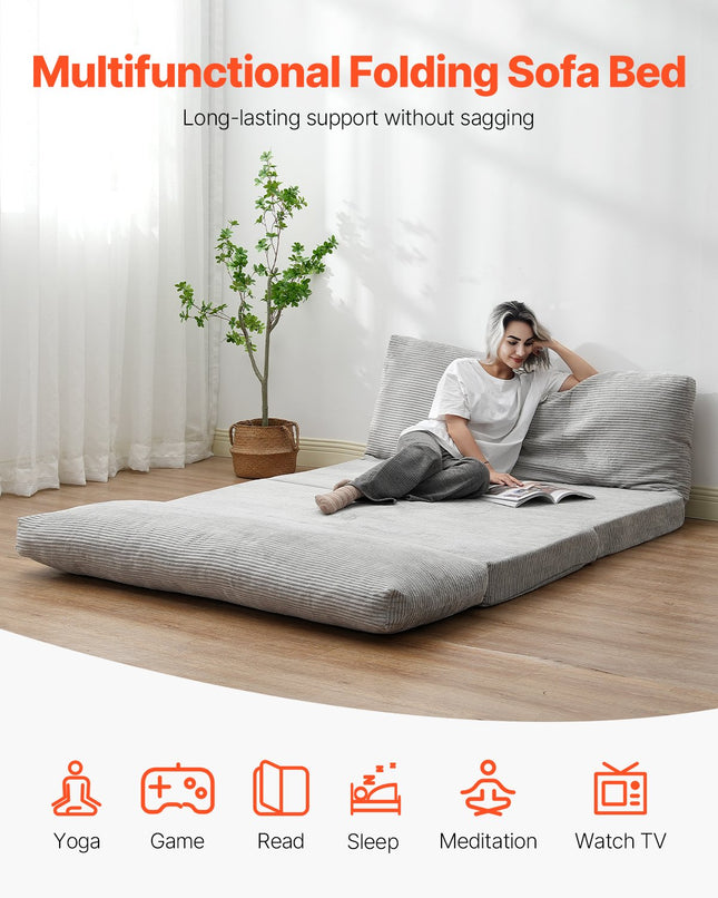 Sulankstoma sofa-lova VEVOR ZDSFD-4, 25D didelio tankio putų poliuretanas