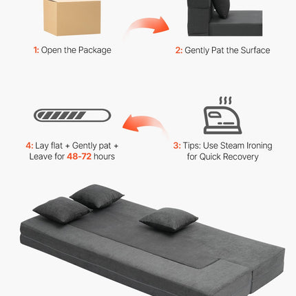 Sulankstoma sofa-lova VEVOR ZDSFD-5, 103 cm pločio
