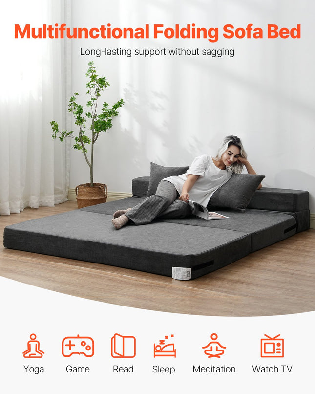 Sulankstoma sofa-lova VEVOR ZDSFD-3, Queen dydžio