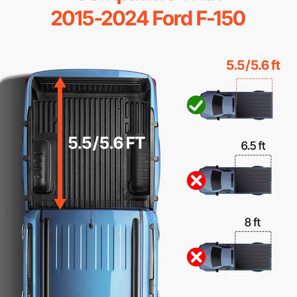 Pikapo kėbulo uždangalas VEVOR Ford F-150 (2015-2024), 5.5' kėbului