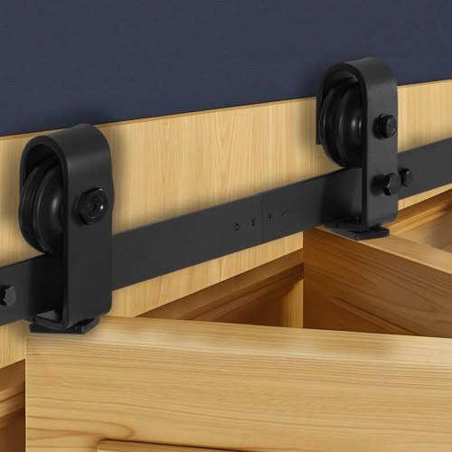 Sulankstomų stumdomų durų furnitūros komplektas VEVOR 40IN-3D-3K, 101,6 cm ilgio