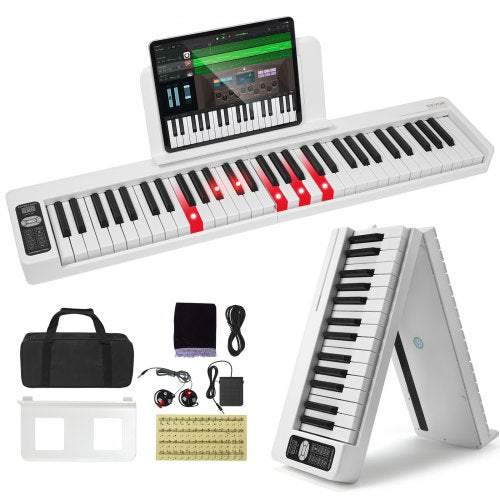 Sulankstomas skaitmeninis pianinas VEVOR BX-11, 61 klavišas