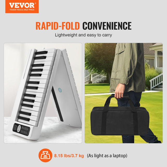 Sulankstomas skaitmeninis pianinas VEVOR BX-11, 61 klavišas