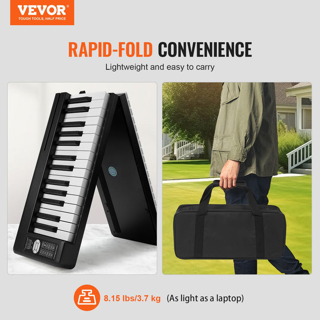 Sulankstomas skaitmeninis pianinas VEVOR BX-11, 61 klavišas