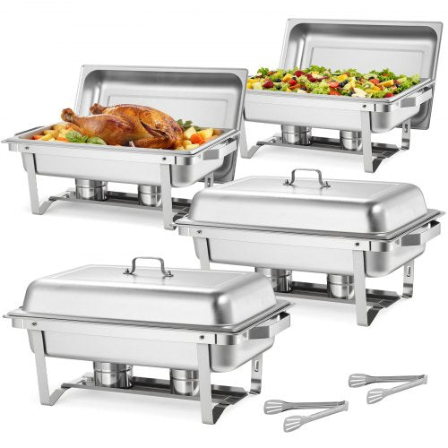 Maisto šildytuvas (Chafing Dish) VEVOR HZ-433, 4 vnt. rinkinys, 9,91 l