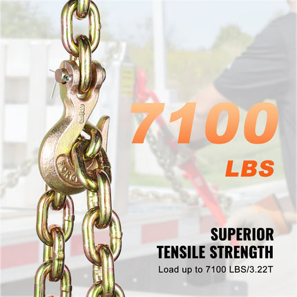 Tvirtinimo grandinė VEVOR G80, 10 mm x 3,16 m, 2 vnt.