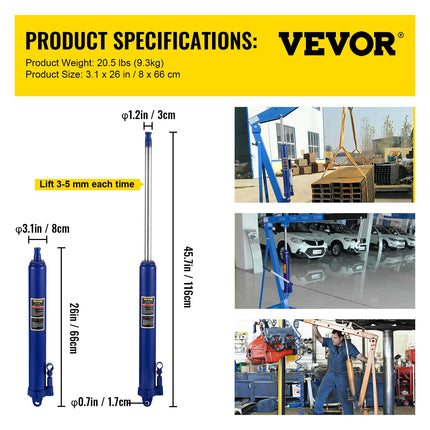 Hidraulinis kėliklis VEVOR VV-CGQJD-LDJ-8T, 8 t keliamosios galios