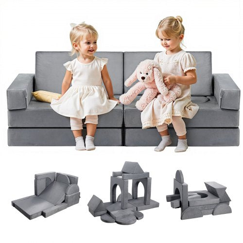 Modulinė vaikiška žaidimų sofa VEVOR SF-1790, 14 dalių rinkinys