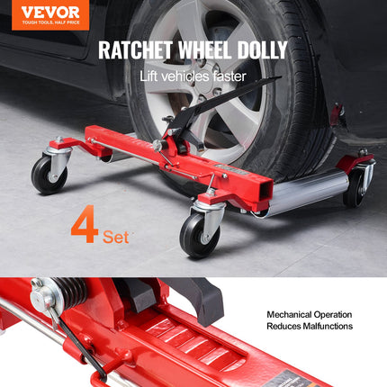Automobilio ratų vežimėlis VEVOR, 680 kg keliamoji galia (4 vnt. komplektas)