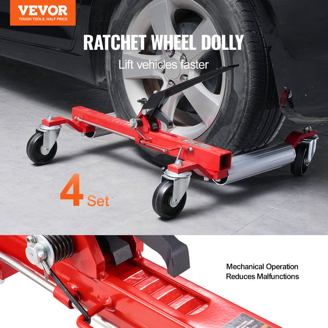 Automobilio ratų vežimėlis VEVOR, 680 kg keliamoji galia (4 vnt. komplektas)