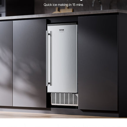 Įmontuojamas ledo generatorius VEVOR HBZB-36F, 36 kg/parą