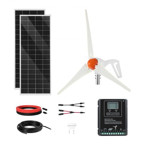 Saulės ir vėjo energijos rinkinys VEVOR 400W, 12V