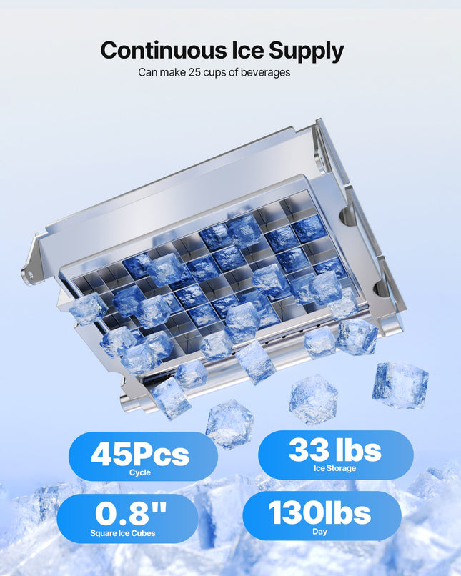 Ledo gaminimo aparatas VEVOR IMC9000F-UL, 59 kg/24h
