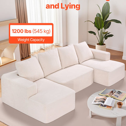 Modulinė U formos sofa VEVOR 247038#, su šezlongu
