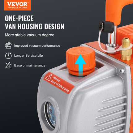 Vakuuminė kamera su siurbliu VEVOR TW-1K, 18,9 l