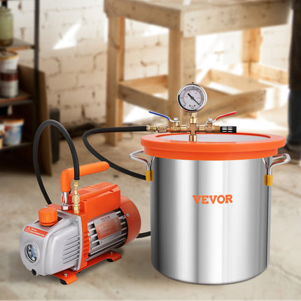 Vakuuminė kamera su siurbliu VEVOR TW-1K, 18,9 l