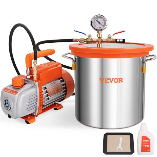 Vakuuminė kamera su siurbliu VEVOR TW-1K, 11,4 l talpa