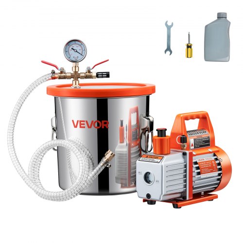 Vakuuminė kamera su siurbliu VEVOR VP125, 11,36 l