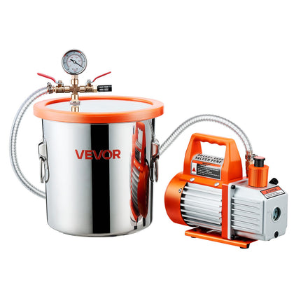 Vakuuminė kamera su siurbliu VEVOR VP125, 11,36 l