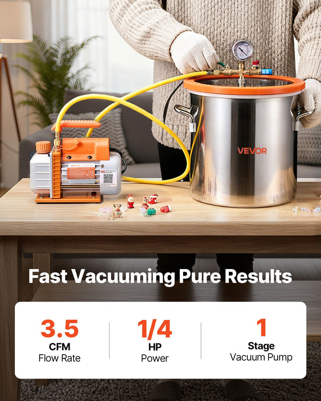 Vakuuminė kamera su siurbliu VEVOR RS-1, 18,93 l