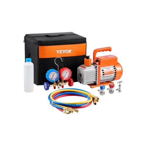 Vakuuminis siurblys ir manometrų rinkinys VEVOR VP125, 3,5 CFM
