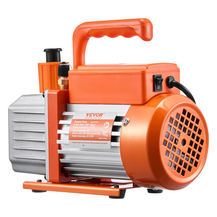 Vakuuminio siurblio ir manometrų rinkinys VEVOR VP125, 217 l/min