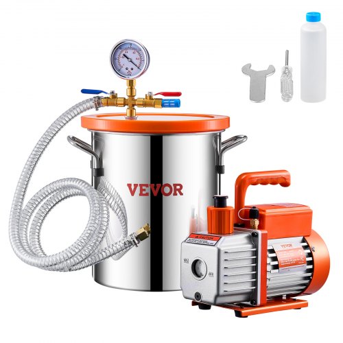 Vakuuminė kamera su siurbliu VEVOR VP125, 11 l, 100 l/min