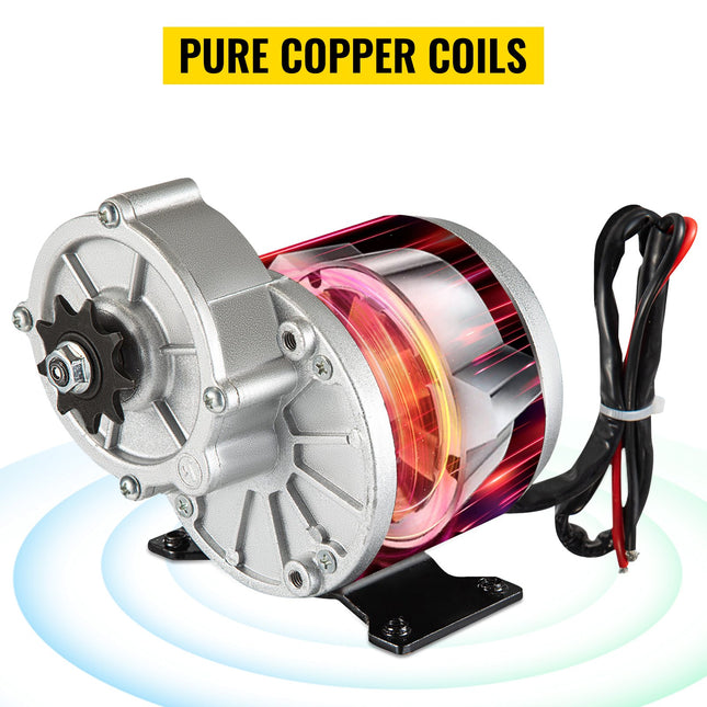Elektrinis variklis su reduktoriumi VEVOR 24V 350W, 3000 RPM