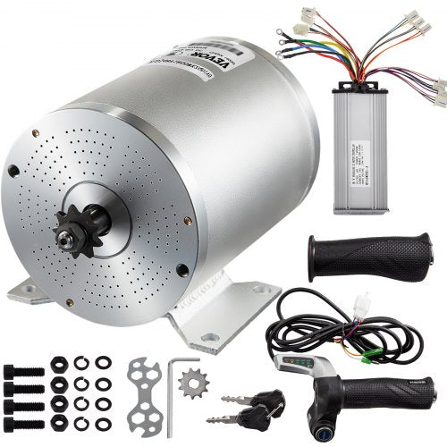 Bešepetėlinis nuolatinės srovės variklio komplektas VEVOR 2000W 48V, 4300 RPM