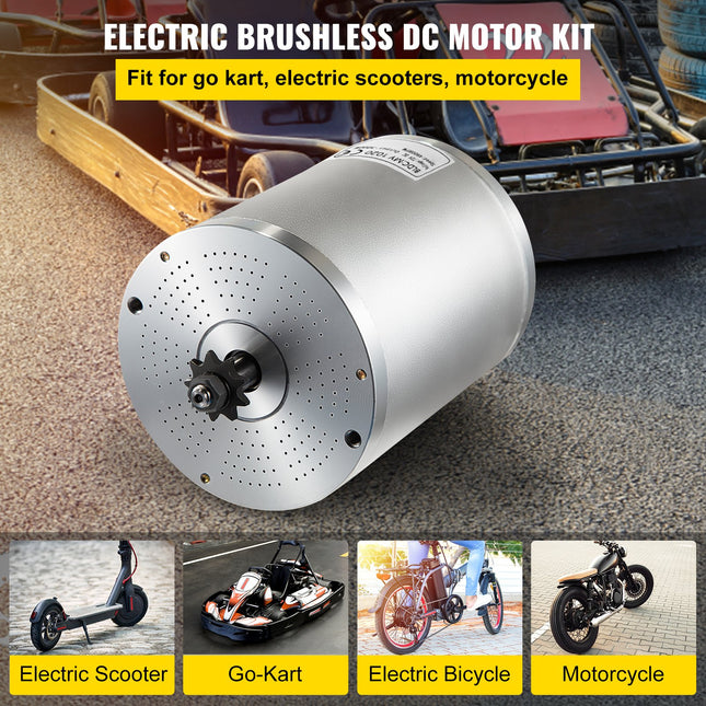 Bešepetėlinis variklis VEVOR 72V 3000W, 4900 RPM