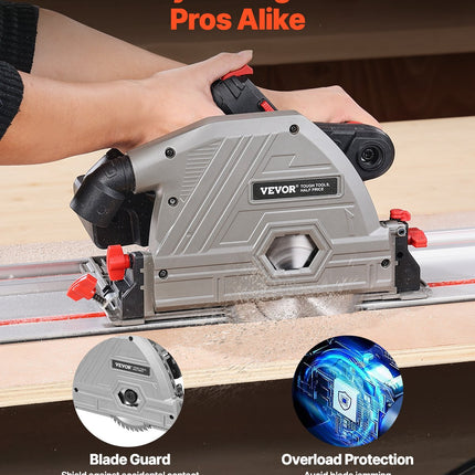 Akumuliatorinis įleidžiamas diskinis pjūklas VEVOR 8140, 140 mm