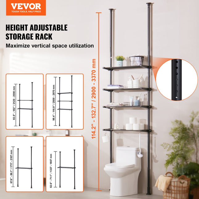 Lentyna virš tualeto VEVOR JFS-002, 133–337 cm aukščio