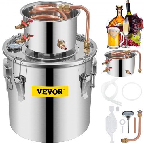Distiliatorius VEVOR 12L, nerūdijančio plieno