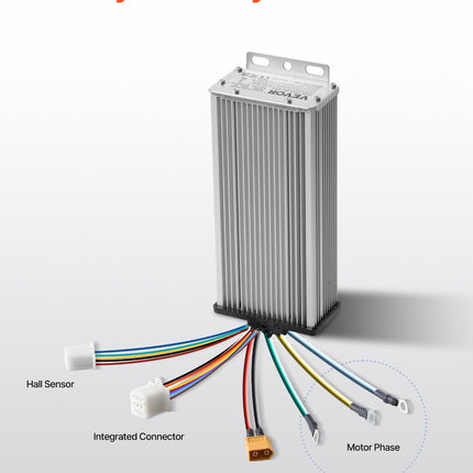 Elektrinis bešepetėlis variklis VEVOR JZ48V1800W, 1800W