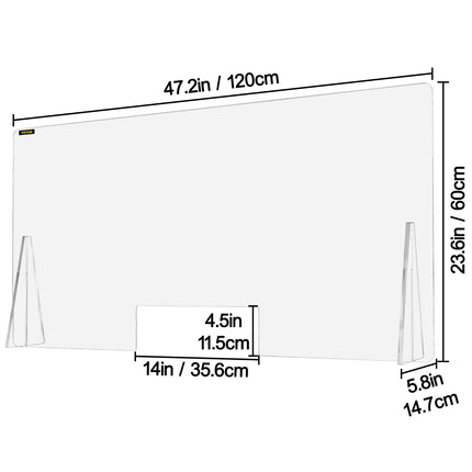 Apsauginis skydelis VEVOR, 60x120 cm