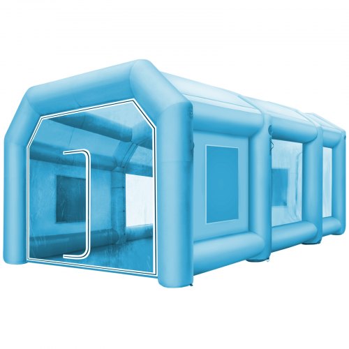 Pripučiama dažymo kamera VEVOR, 12 x 5 x 4 m