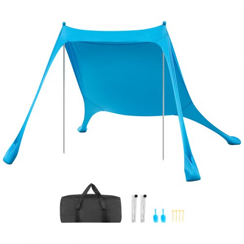 Paplūdimio palapinė nuo saulės VEVOR TM002, 2,3 x 2,3 m