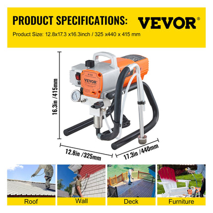Beoris dažų purkštuvas VEVOR 450, 1500 W