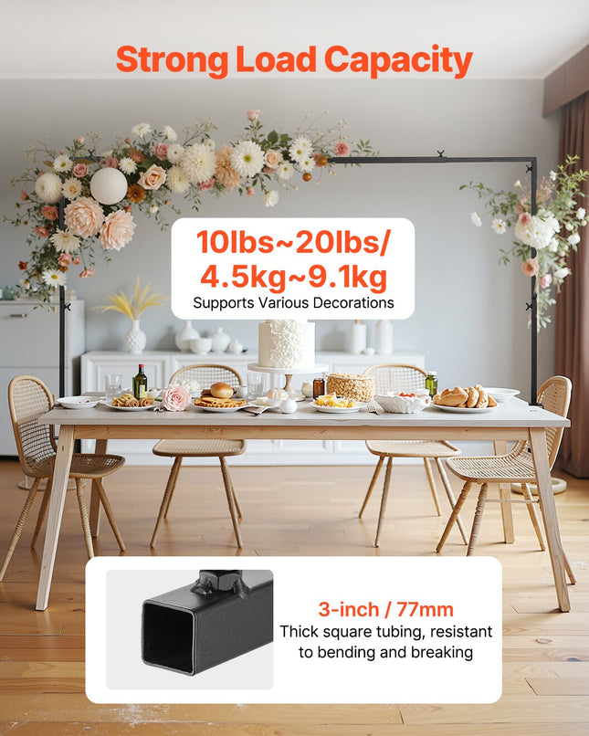 Antstalo rėmas dekoracijoms VEVOR ZS25004, reguliuojamas ilgis 71–249 cm