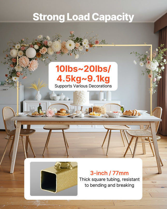 Viršstalis dekoracijų stovas VEVOR ZS25005, reguliuojamas ilgis 71–249 cm