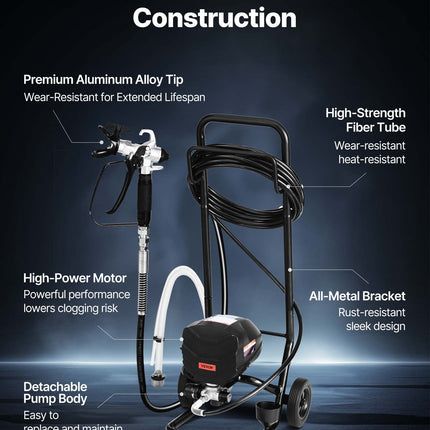 Beoris dažų purkštuvas VEVOR RP8623S, 650 W