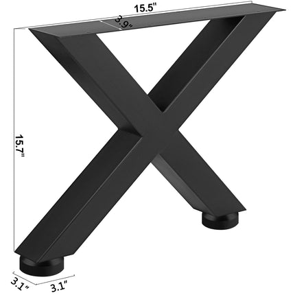 Metalinės stalo kojos VEVOR X-formos, 40x39,5 cm