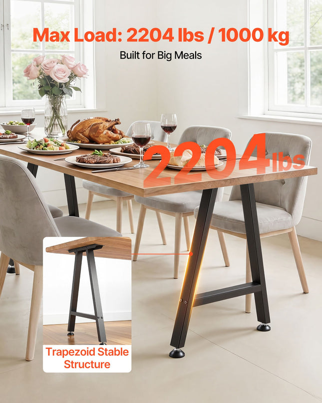 Baldų kojos VEVOR HXZTAX28-17.7, 1000 kg apkrova