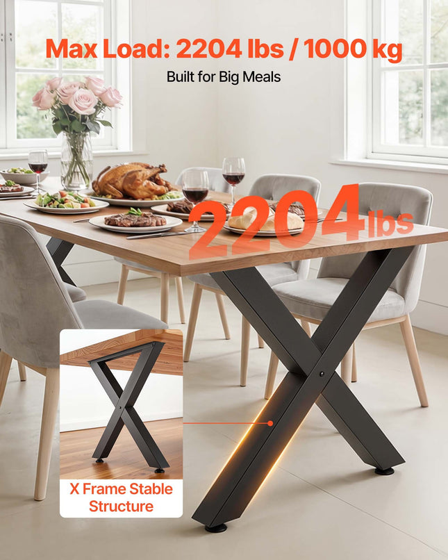 X formos stalo kojos VEVOR HXZTXX28-31, 1000 kg apkrova